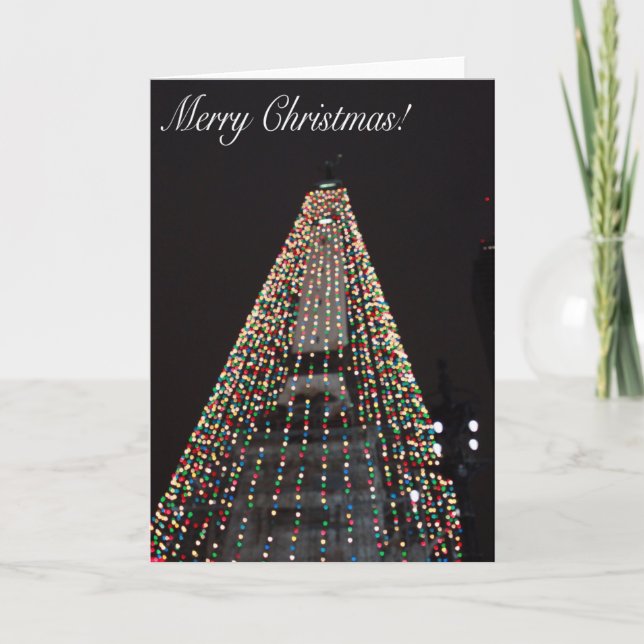 Indianapolis-Kreis der Licht-Weihnachtskarte Feiertagskarte (Vorderseite)