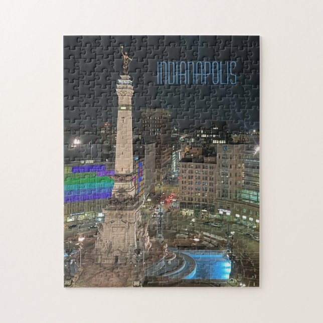 Indianapolis Monument Circle Jigsaw Puzzle (Vertikal)