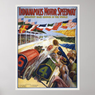Indianapolis Motor Speedway Vintage Poster