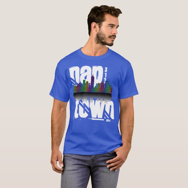 Indianapolis (Nickerchen-Stadt) Indiana 317 T-Shirt (Vorne ganz)