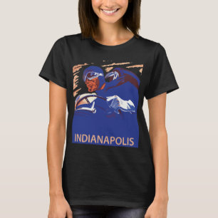 Indianapolis Rennwagen Geschwindigkeit Rot Reise T-Shirt