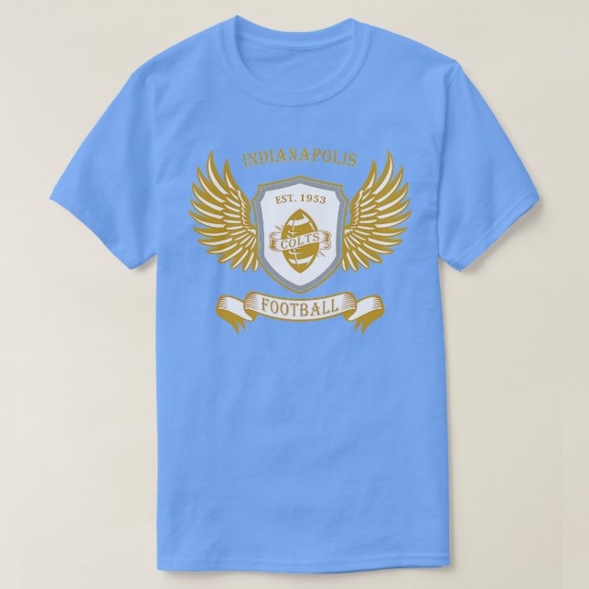 Indianapolis Schild und Flügelstil T-Shirt (Design vorne)