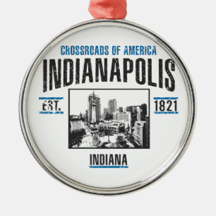 Indianapolis Silbernes Ornament
