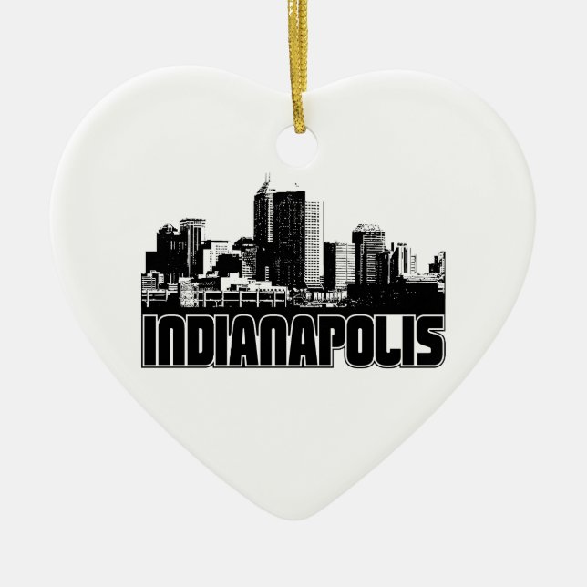 Indianapolis-Skyline Keramikornament (Vorne)