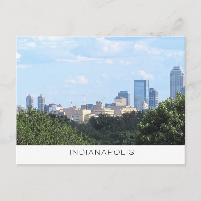 Indianapolis Skyline Postkarte (Vorderseite)
