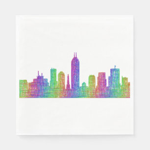 Indianapolis-Skyline Serviette