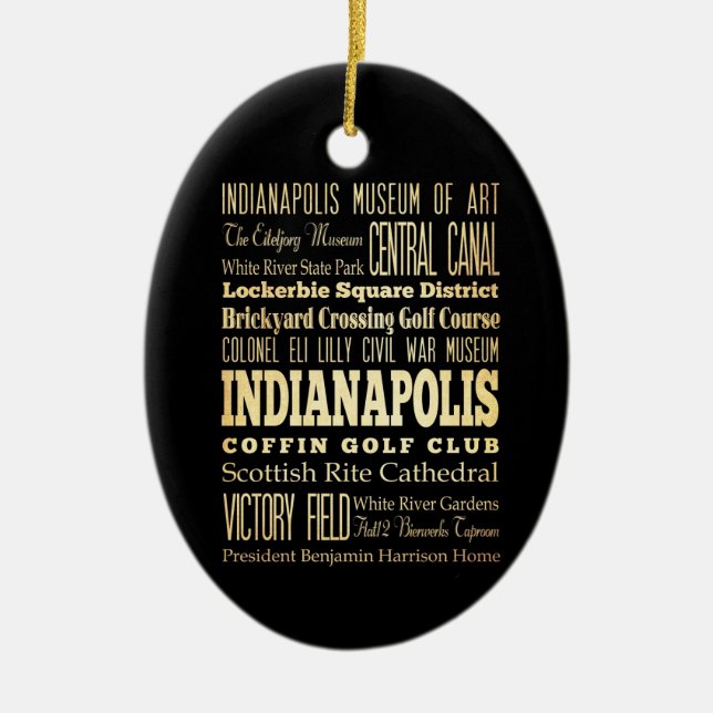 Indianapolis-Stadt der Keramikornament (Vorne)