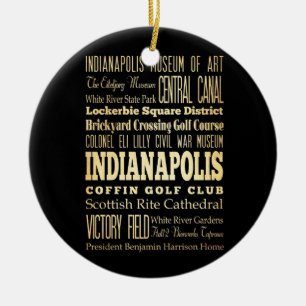 Indianapolis-Stadt der Keramikornament