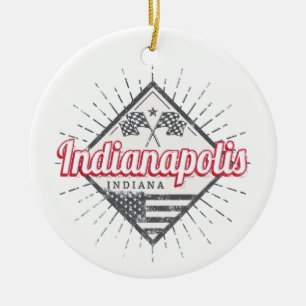 Indianapolis Stadt Indiana Vereinigte Staaten USA Keramik Ornament