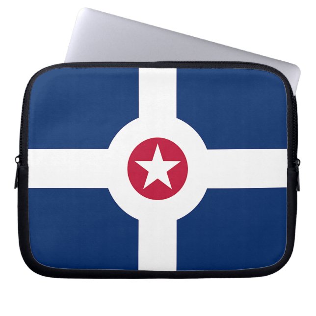 Indianapolis Stadtflagge Laptop-Sieb Laptopschutzhülle (Vorderseite)