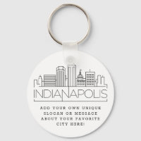 Indianapolis Stylized Skyline | Benutzerdefinierte