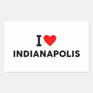 Indianapolis Vereinigte Staaten amerika USA Liebe  Rechteckiger Aufkleber