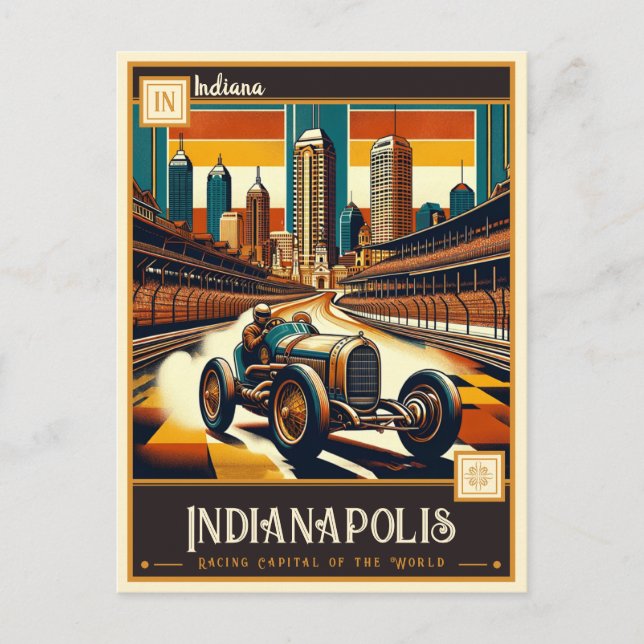 Indianapolis | VINTAG Postkarte (Vorderseite)