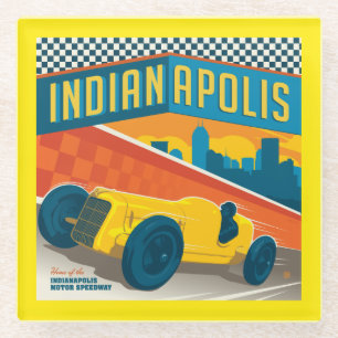 Indianapolis Vintager Racer Glasuntersetzer