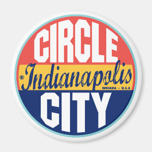 Indianapolis-Vintages Etikett Magnet