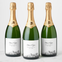 Indianapolis Wedding Champagne Label