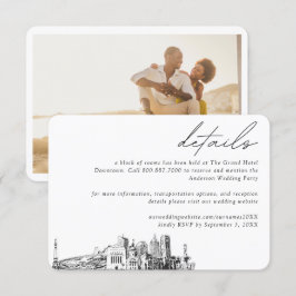 Indianapolis Wedding Hotel Zimmerblockdetails Begleitkarte