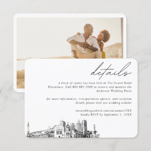 Indianapolis Wedding Hotel Zimmerblockdetails Begleitkarte
