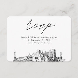 Indianapolis Wedding Minimalistisch Sketch UAWG Begleitkarte