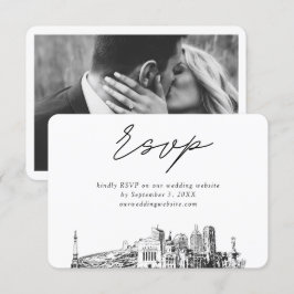 Indianapolis Wedding Minimalistisch Sketch UAWG Begleitkarte