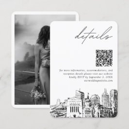 Indianapolis Wedding Modern Details QR Code Begleitkarte