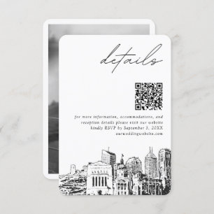 Indianapolis Wedding Modern Details QR Code Begleitkarte