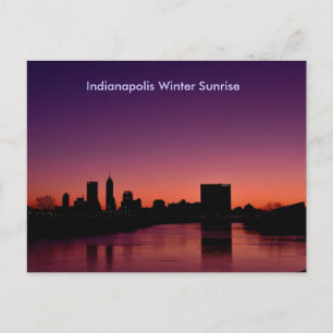 Indianapolis Winter Sunrise Postkarte
