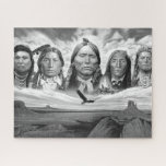 Indianer Berühmte indische Häuptlinge Horizontal Puzzle<br><div class="desc">Berühmte Indianer Indische Häuptlinge Malerei 16" x 20",  520 Stücke Jigsaw Puzzle. Malerei von Serdar Hizli.</div>