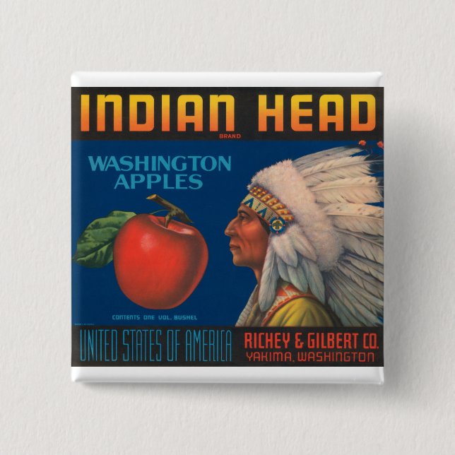 Indianer Button (Vorderseite)