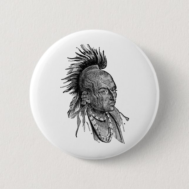 Indianer Button (Vorderseite)
