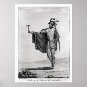 Indianer der Nation von Kaskaskia Poster