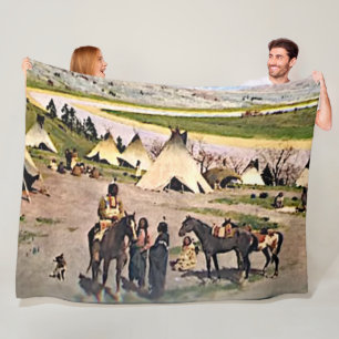 INDIANER FLEECEDECKE