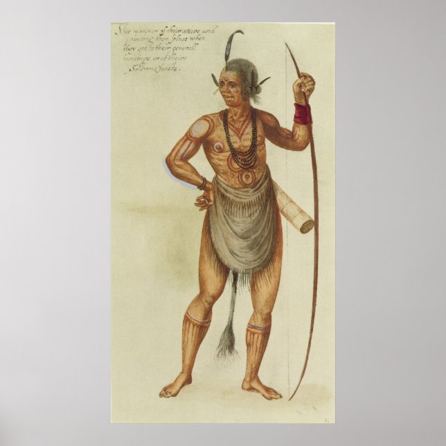 Indianer in Body Paint Poster (Vorne)