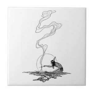 Indianer in Seiner Einsamkeit von NC Wyeth Vintage Fliese