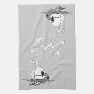 Indianer in Seiner Einsamkeit von NC Wyeth Vintage Geschirrtuch