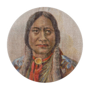 Indianer: Lakota Sitting Bull, rauchende Werbung Schneidebrett