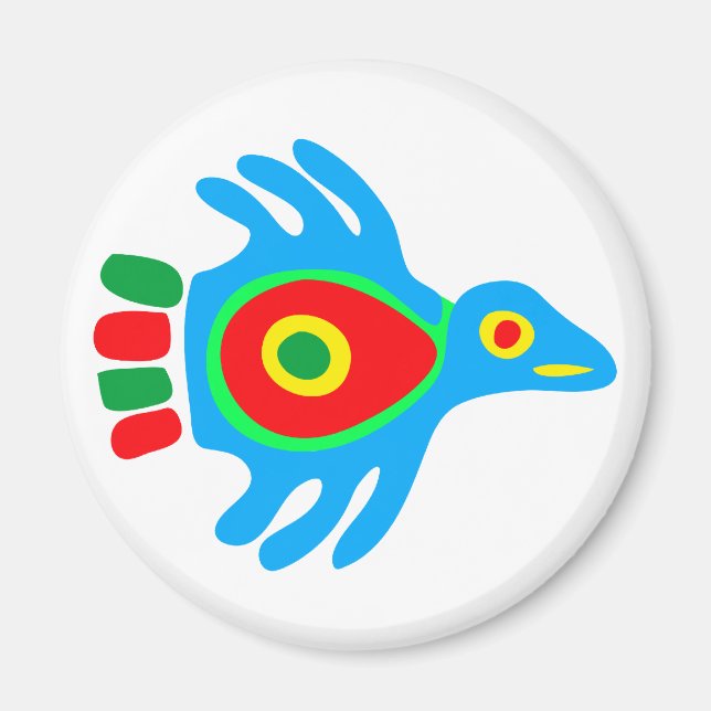 Indianer native american Vogel bird Magnet (Vorne)