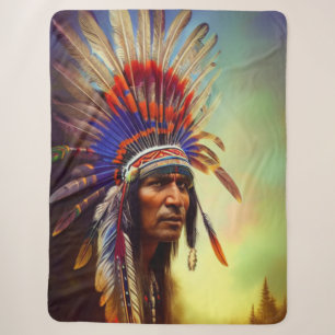 Indianer Ojibwe Sherpa-Decke Sherpadecke