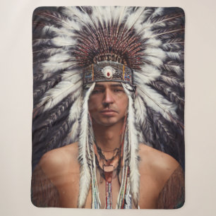 Indianer Ojibwe Sherpa-Decke Sherpadecke