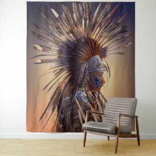 Indianer Ojibwe-Teppich Wandteppich