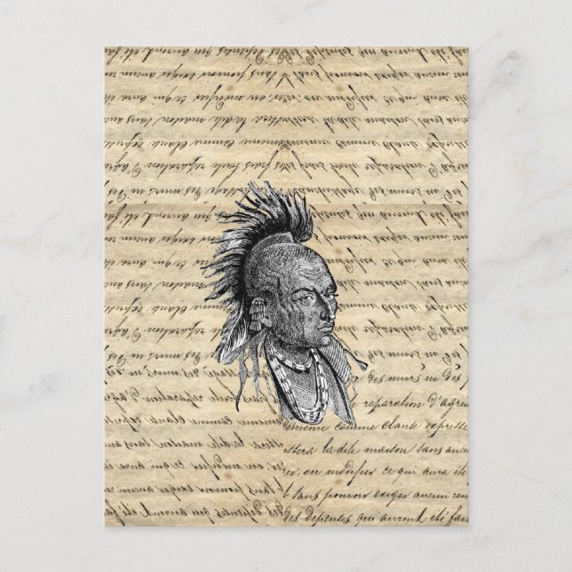 Indianer Postkarte (Vorderseite)
