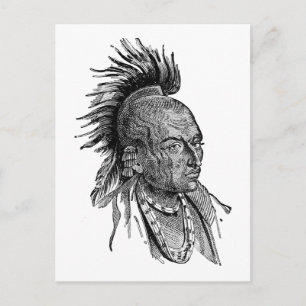 Indianer Postkarte