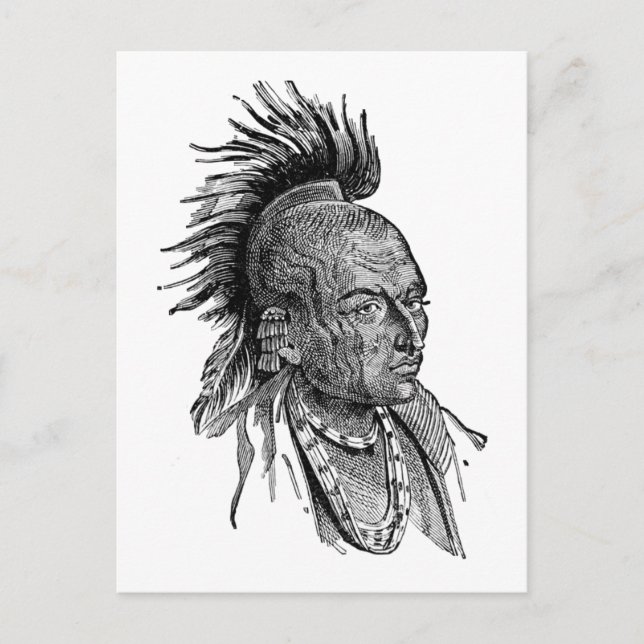 Indianer Postkarte (Vorderseite)