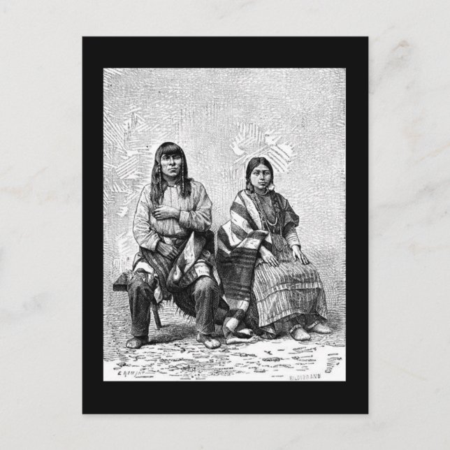 Indianer Postkarte (Vorderseite)