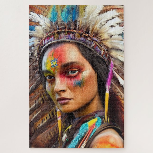 Indianer Sioux Puzzle (Vertikal)