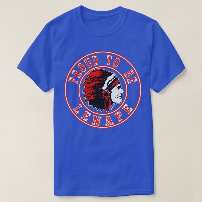 Indianer stolz auf Lenape  T-Shirt (Design vorne)