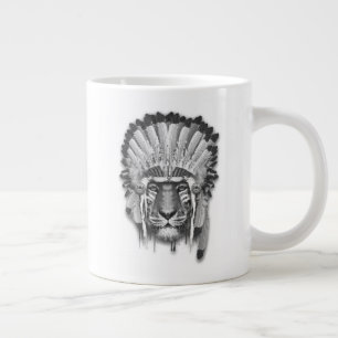 Indianer Tiger Häuptling Jumbo-Tasse