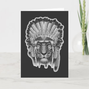 Indianer Tiger Häuptling Karte