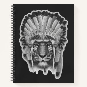 Indianer Tiger Häuptling Notizbuch