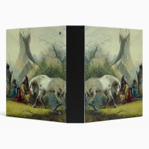 Indianer und sein Pferd 1858